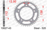 Corona AFAM 10627-43 in acciaio passo 520 HONDA NC 700 S 2012  -2013